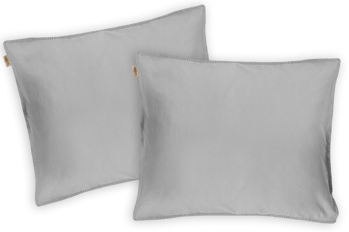 Gualtheri kussensloop Argento Grey (set van 2 stuks)