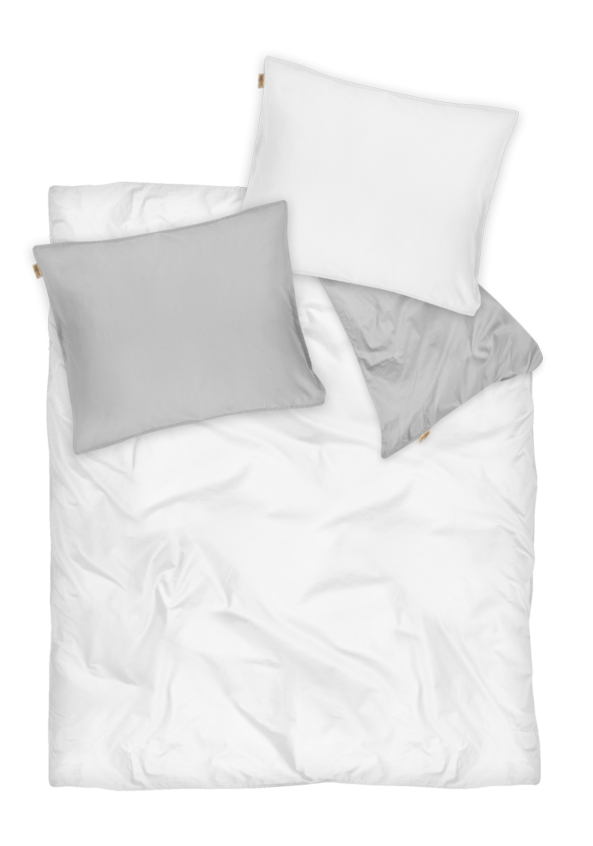 Gualtheri dekbedovertrek Silenzio white / Argento Grey