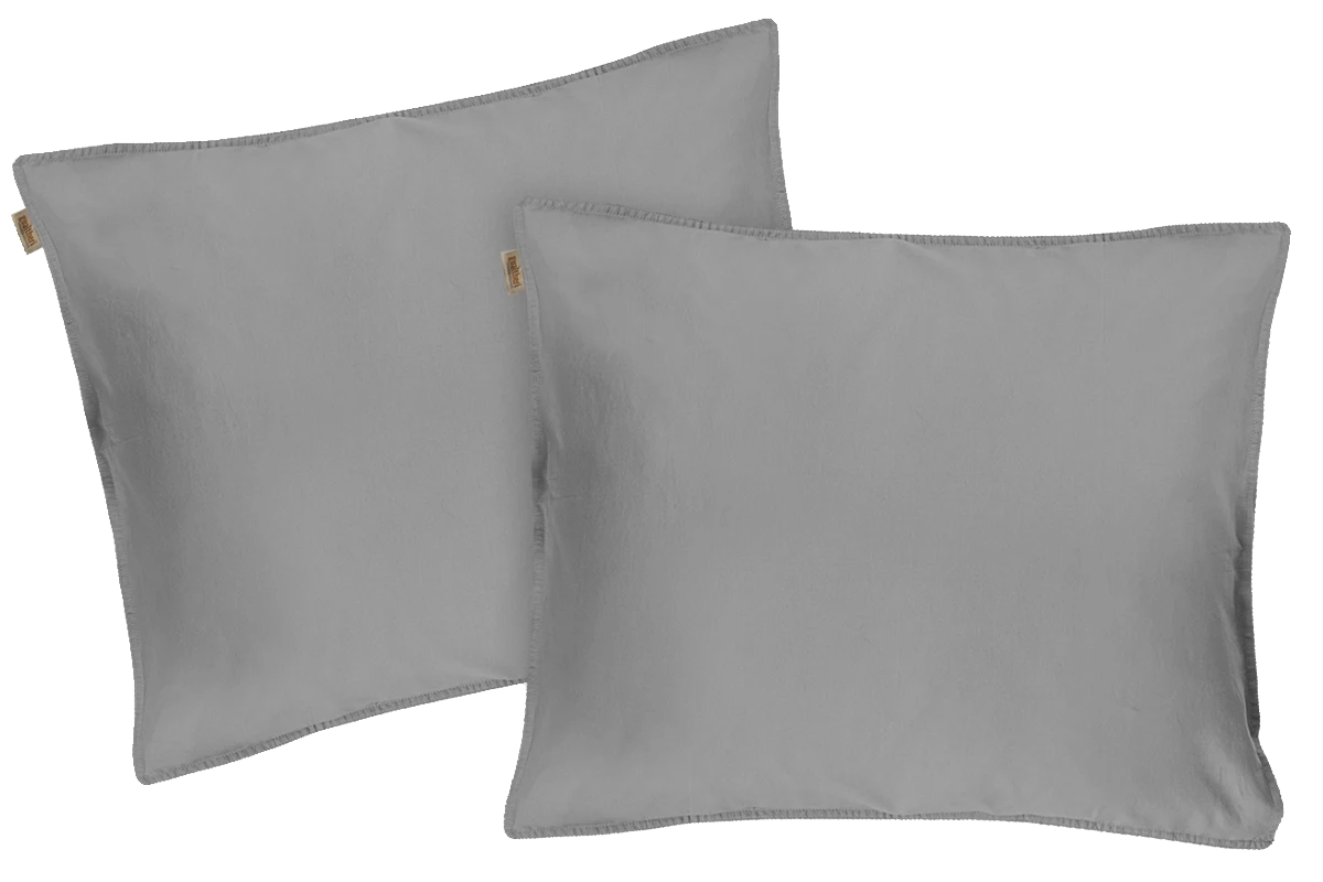 Gualtheri kussensloop Argento Grey (set van 2 stuks)