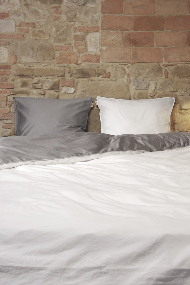 Gualtheri dekbedovertrek Silenzio white / Argento Grey