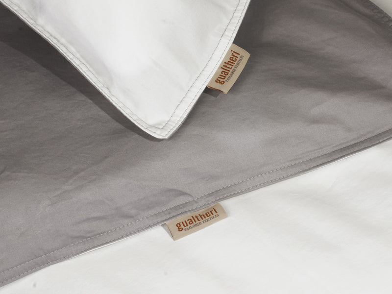 Gualtheri dekbedovertrek Silenzio white / Argento Grey