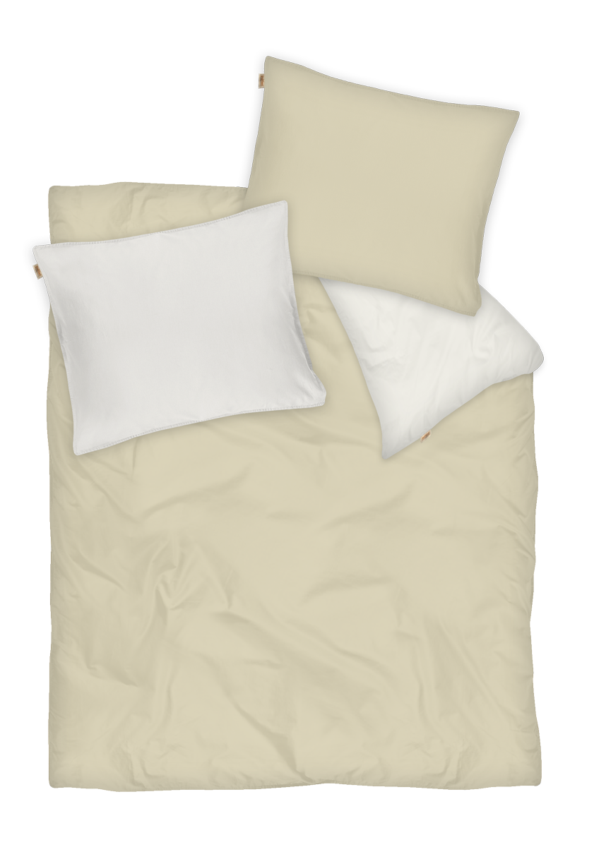 Gualtheri dekbedovertrek Sabbia Ecru / Silenzio White