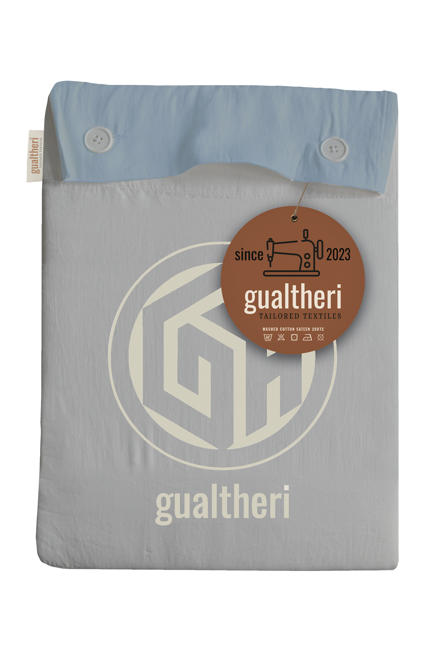 Gualtheri dekbedovertrek Argento Grey / Sensibile Blue