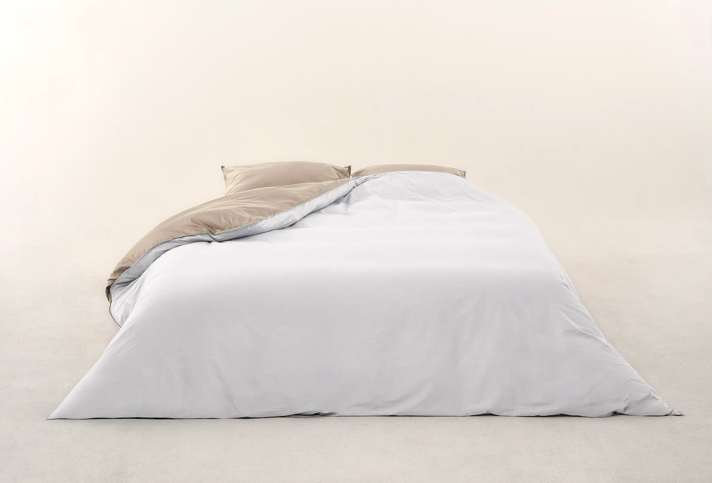 Gualtheri dekbedovertrek Sabbia Ecru / Silenzio White